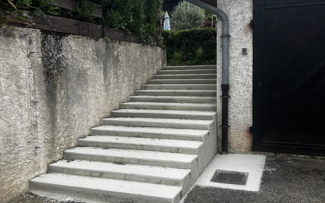 Réfection d&rsquo;un escalier sur la commune du Versoud