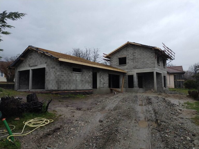 Villa individuelle une fois la maçonnerie terminée