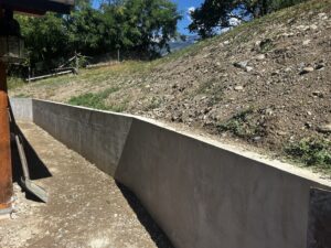Création d'un mur de soutènement
