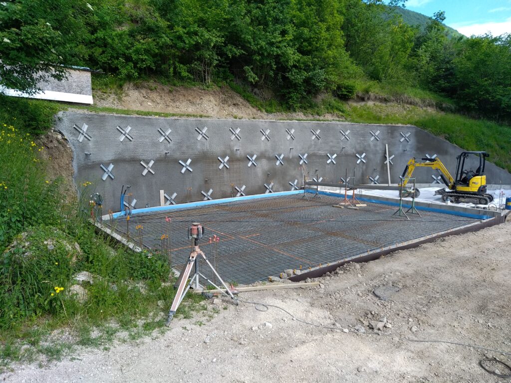 Fondations et relevés en béton armé