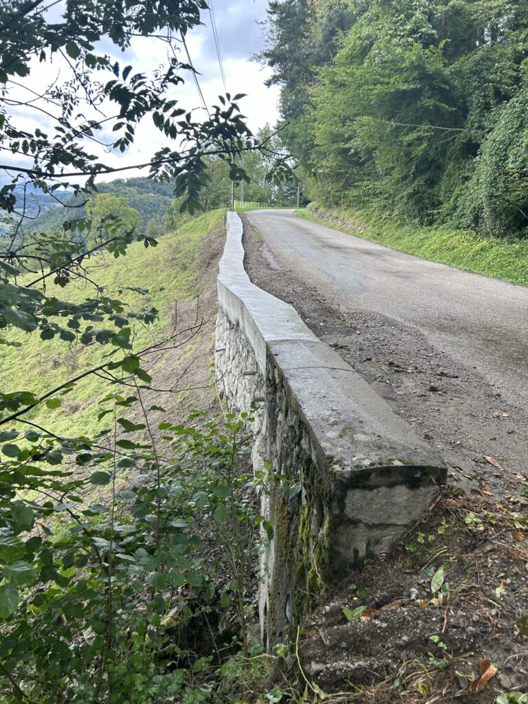 Tête du deuxième mur reprise en béton